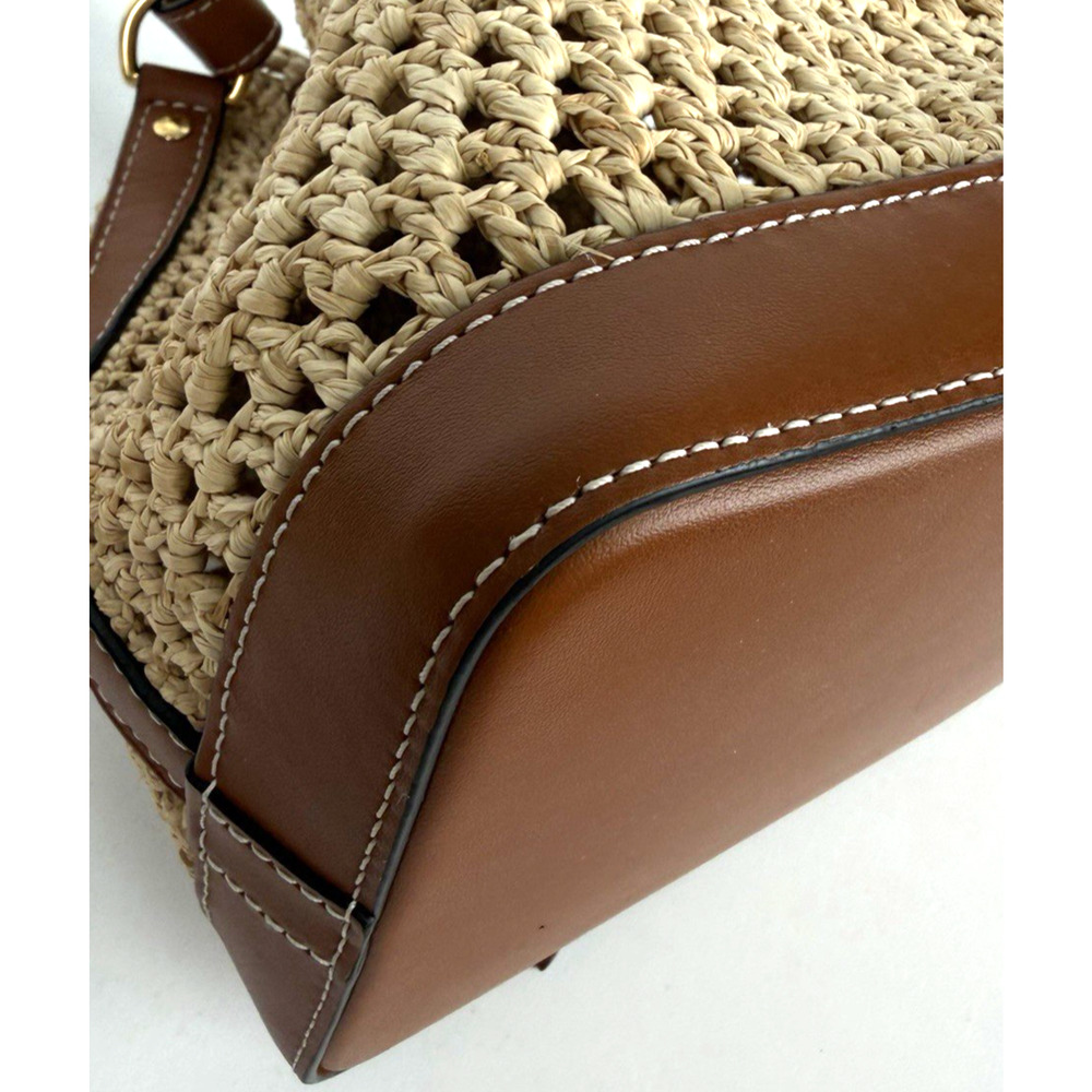 Louis Vuitton Noe BB Bag in Natural Woven Raffia with Leather Trim E-8 - Picture 7 of 16